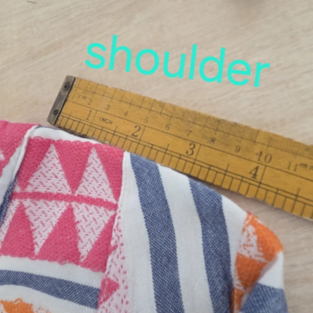 Boho Chic Woven Ruffle Sleeve Trapeze Ella Tunic Mini Dress Large - Picture 11 of 14